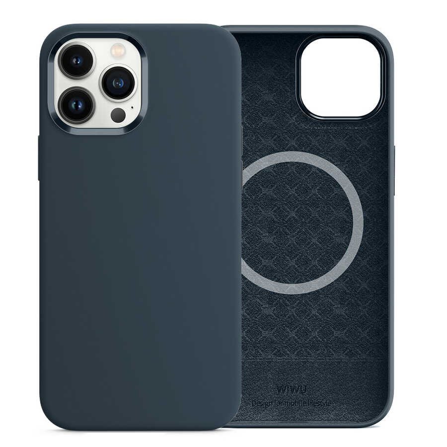 Wiwu M-safe iPhone 13 Pro Max Magsafe Silikon Telefon Kılıfı - 22 Wiwu M-safe iPhone 13 Pro Max Magsafe Silikon Telefon Kılıfı - 22